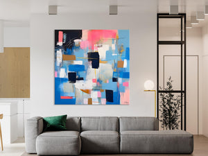 Modern Canvas Paintings, Contemporary Canvas Art, Original Modern Wall Art, Modern Acrylic Artwork, Large Abstract Painting for Dining Room-artworkcanvas