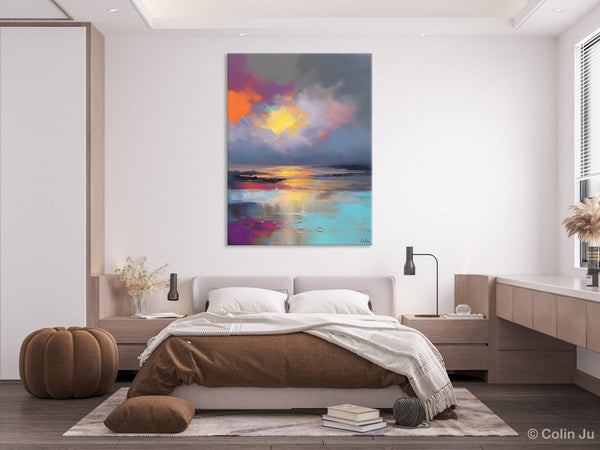 Landscape Painting on Canvas, Abstract Paintings for Bedroom, Contemporary Wall Art Paintings, Extra Large Original Art, Buy Wall Art Online-artworkcanvas