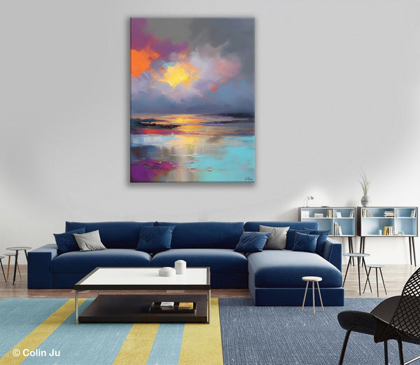 Landscape Painting on Canvas, Abstract Paintings for Bedroom, Contemporary Wall Art Paintings, Extra Large Original Art, Buy Wall Art Online-artworkcanvas