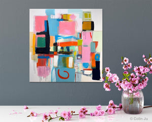 Contemporary Canvas Art, Original Modern Wall Art, Modern Canvas Paintings, Modern Acrylic Artwork, Large Abstract Painting for Dining Room-artworkcanvas