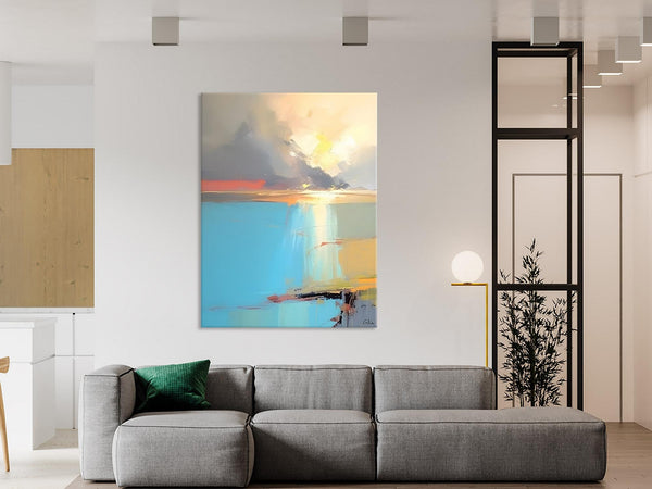Contemporary Acrylic Painting on Canvas, Large Original Artwork, Large Landscape Paintings for Living Room, Modern Canvas Art Paintings-artworkcanvas