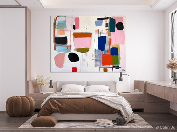 Contemporary Acrylic Painting on Canvas, Original Canvas Art, Large Wall Art Painting for Bedroom, Oversized Modern Abstract Wall Paintings-artworkcanvas