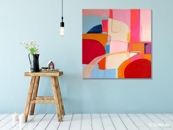 Modern Acrylic Artwork, Simple Canvas Paintings, Large Abstract Painting for Dining Room, Contemporary Canvas Art, Original Modern Wall Art-artworkcanvas