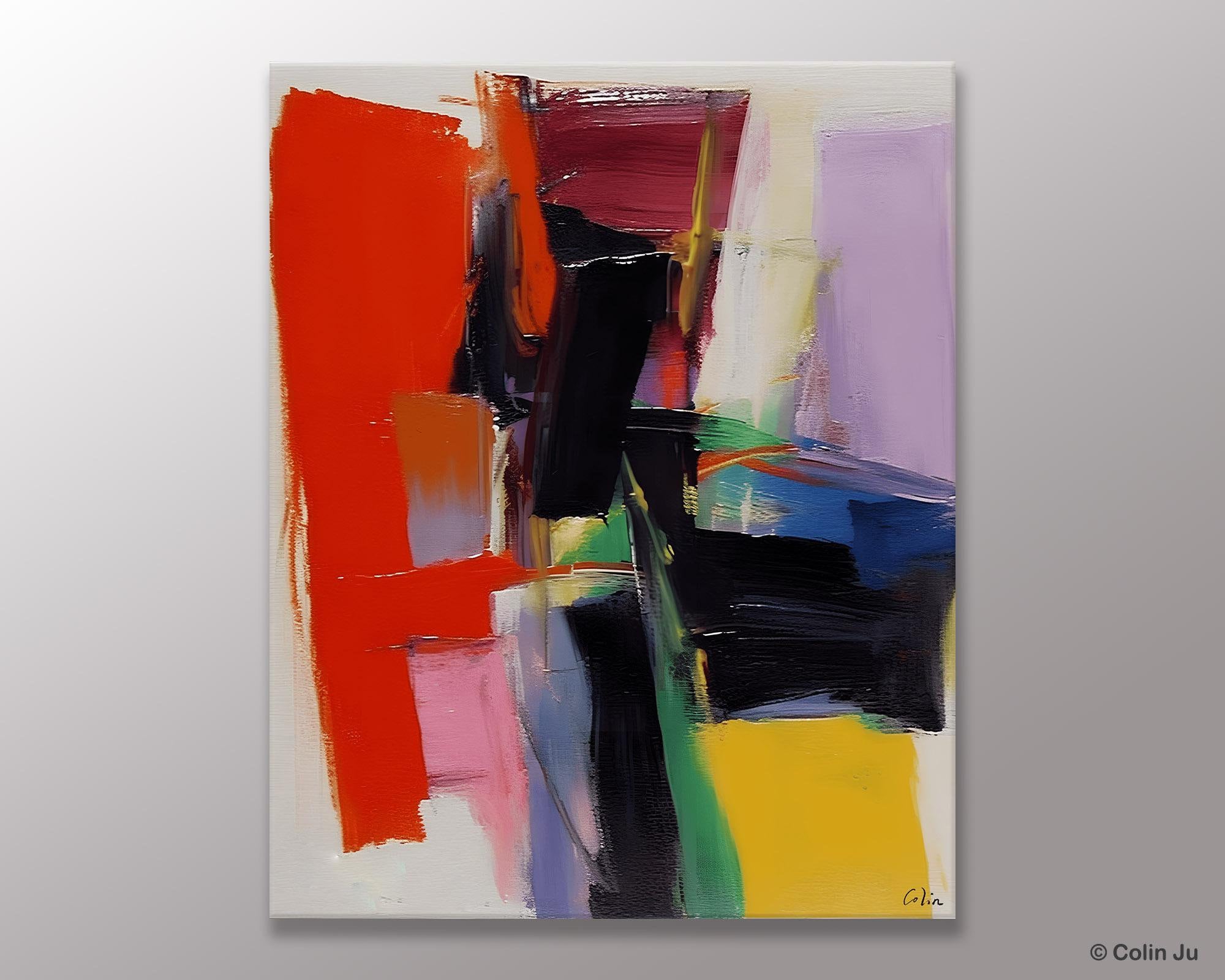 Contemporary Acrylic Paintings, Red Abstract Paintings, Modern Wall Art for Living Room, Original Abstract Art, Abstract Painting on Canvas-artworkcanvas