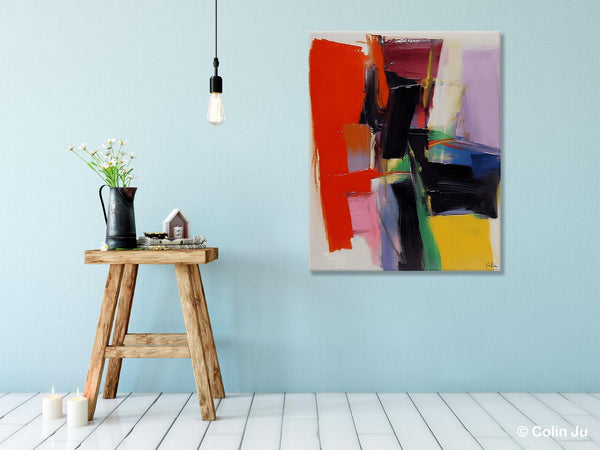 Contemporary Acrylic Paintings, Red Abstract Paintings, Modern Wall Art for Living Room, Original Abstract Art, Abstract Painting on Canvas-artworkcanvas