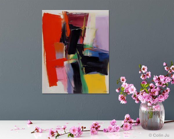 Contemporary Acrylic Paintings, Red Abstract Paintings, Modern Wall Art for Living Room, Original Abstract Art, Abstract Painting on Canvas-artworkcanvas