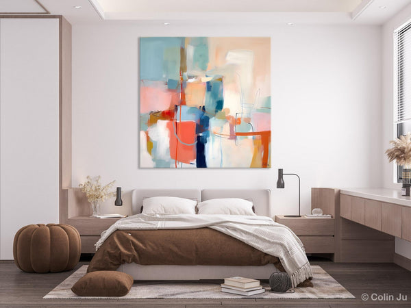 Canvas Paintings, Large Abstract Art for Bedroom, Simple Modern Acrylic Artwork, Modern Original Abstract Wall Art, Contemporary Canvas Art-artworkcanvas
