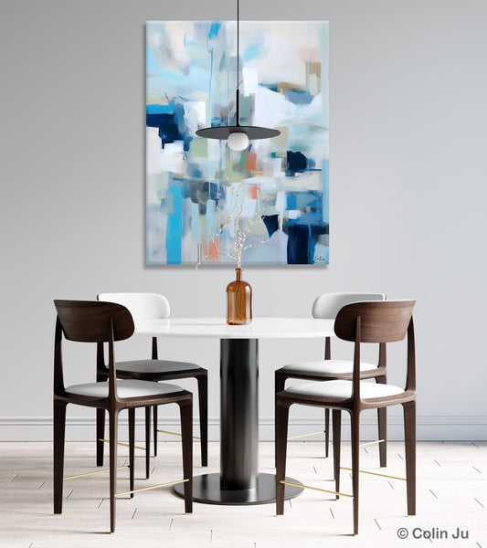 Large Modern Canvas Wall Paintings, Original Abstract Art, Hand Painted Acrylic Painting on Canvas, Large Wall Art Painting for Dining Room-artworkcanvas