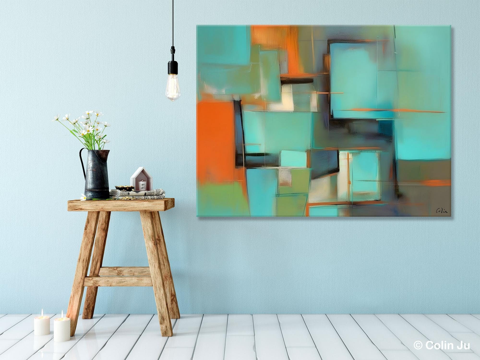 Large Canvas Art Painting for Bedroom, Huge Modern Abstract Paintings, Hand Painted Original Canvas Wall Art, Contemporary Acrylic Paintings-artworkcanvas