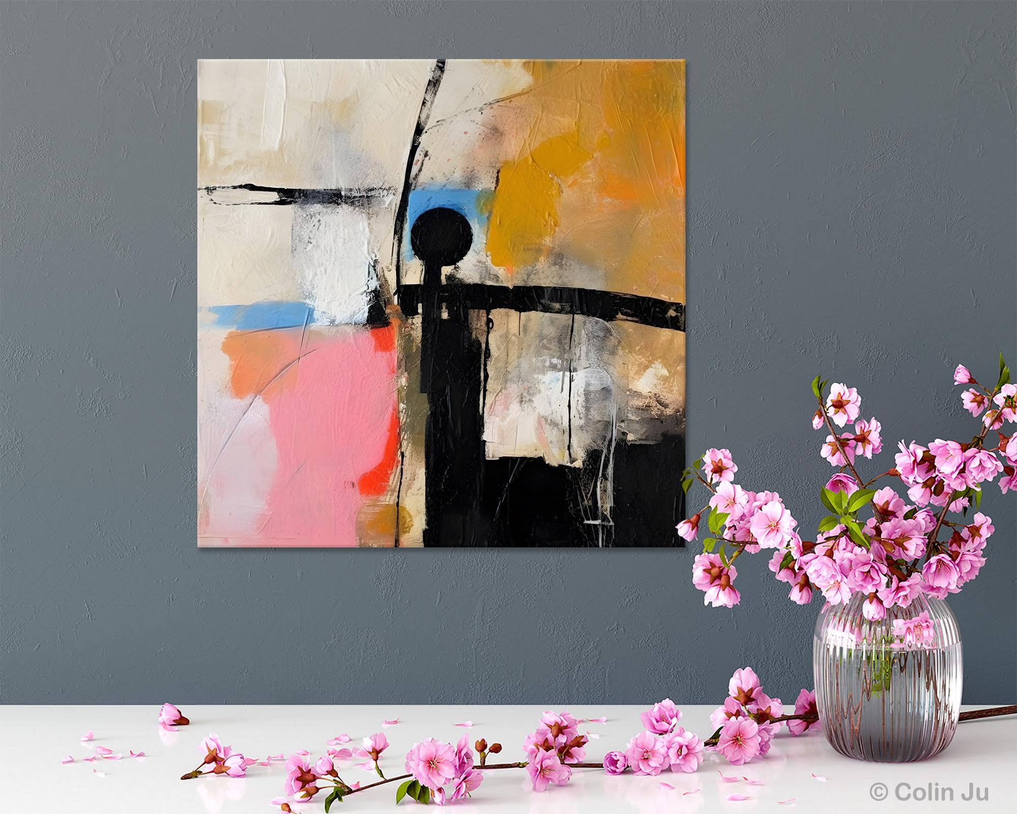 Extra Large Abstract Paintings for Bedroom, Original Modern Acrylic Wall Art, Modern Canvas Art Paintings, Abstract Wall Art for Dining Room-artworkcanvas