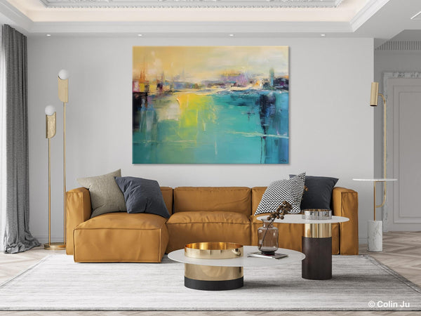 Original Canvas Artwork, Contemporary Acrylic Painting on Canvas, Large Painting for Dining Room, Simple Abstract Art, Wall Art Paintings-artworkcanvas