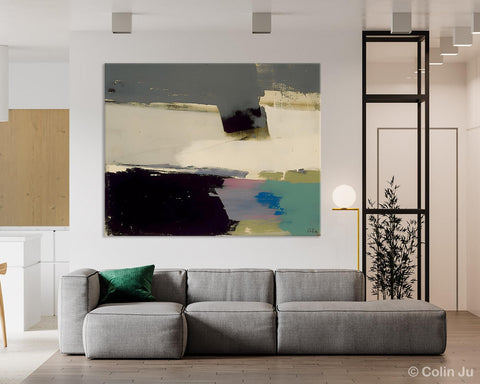 Abstract Landscape Paintings, Modern Wall Art for Living Room, Landscape Acrylic Paintings, Original Abstract Abstract Painting on Canvas-artworkcanvas