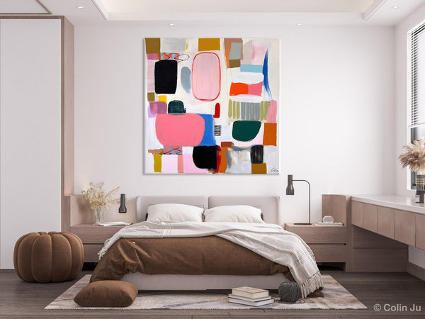 Geometric Modern Acrylic Art, Modern Original Abstract Art, Large Wall Art for Bedroom, Canvas Paintings for Sale, Contemporary Canvas Art-artworkcanvas