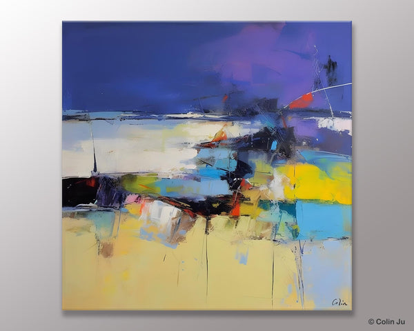 Original Modern Abstract Artwork, Geometric Modern Canvas Art, Extra Large Canvas Paintings for Living Room, Abstract Wall Art for Sale-artworkcanvas