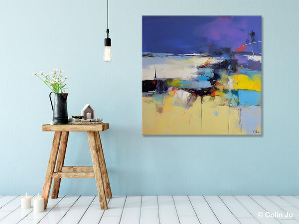 Original Modern Abstract Artwork, Geometric Modern Canvas Art, Extra Large Canvas Paintings for Living Room, Abstract Wall Art for Sale-artworkcanvas