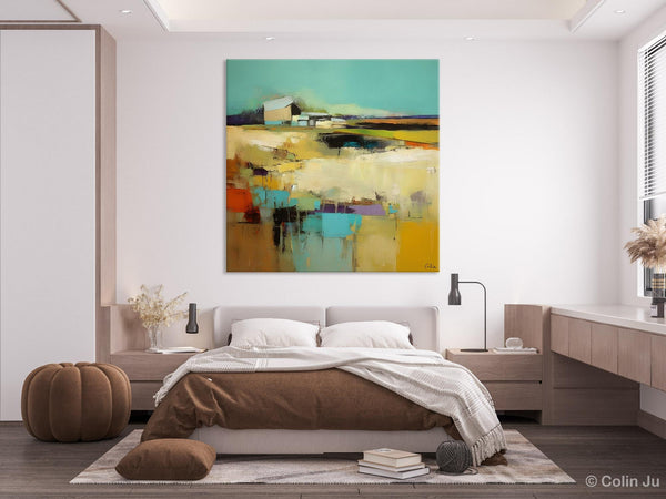 Large Landscape Canvas Paintings, Hand Painted Canvas Art, Landscape Acrylic Art, Original Abstract Art, Landscape Paintings for Living Room-artworkcanvas