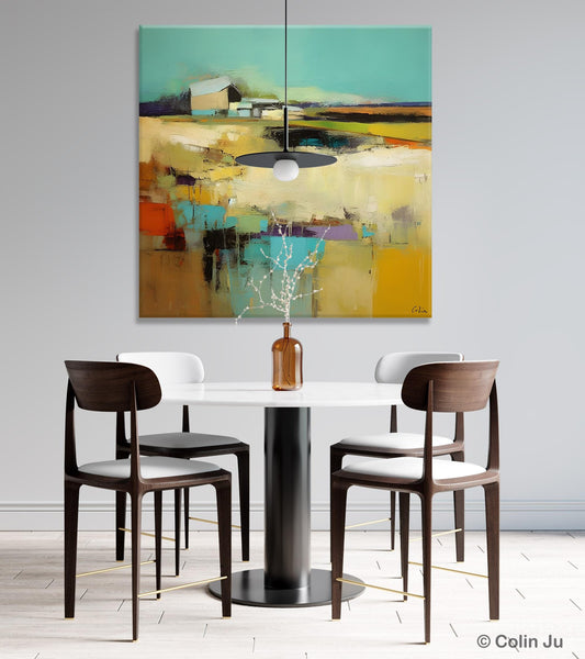 Large Landscape Canvas Paintings, Hand Painted Canvas Art, Landscape Acrylic Art, Original Abstract Art, Landscape Paintings for Living Room-artworkcanvas