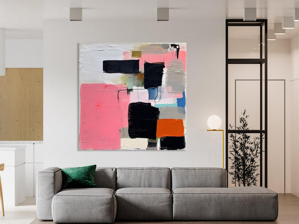 Modern Original Abstract Art, Large Wall Art for Bedroom, Geometric Modern Acrylic Art, Canvas Paintings for Sale, Contemporary Canvas Art-artworkcanvas