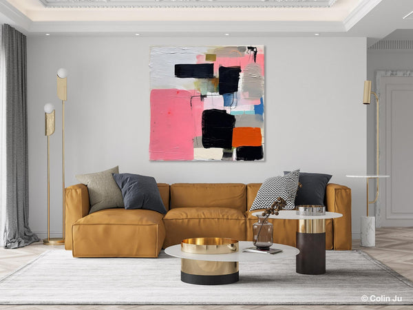 Modern Original Abstract Art, Large Wall Art for Bedroom, Geometric Modern Acrylic Art, Canvas Paintings for Sale, Contemporary Canvas Art-artworkcanvas