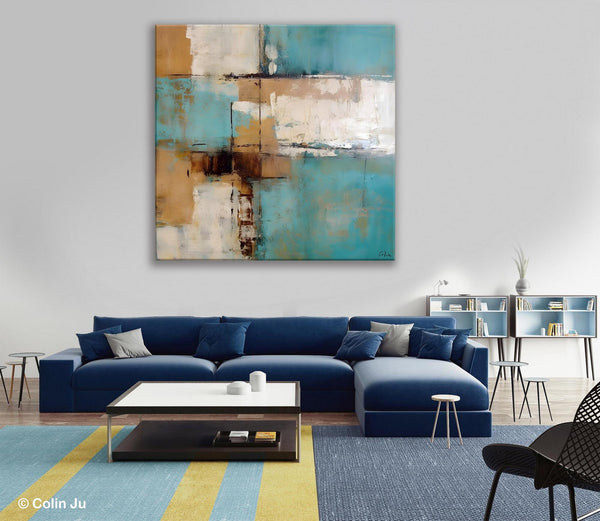 Large Wall Art for Bedroom, Geometric Modern Acrylic Art, Modern Original Abstract Art, Canvas Paintings for Sale, Contemporary Canvas Art-artworkcanvas