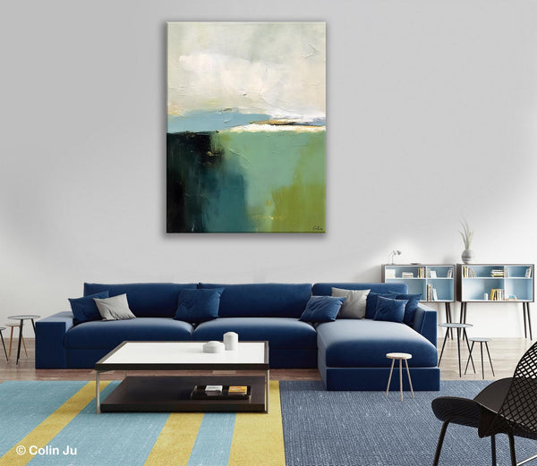 Simple Modern Wall Art, Oversized Contemporary Acrylic Paintings, Original Abstract Paintings, Extra Large Canvas Painting for Living Room-artworkcanvas