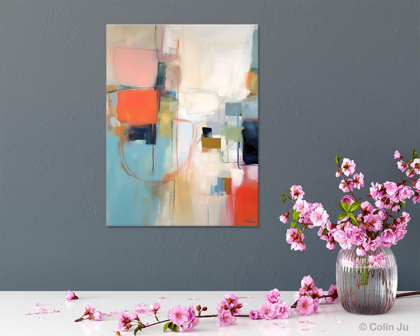 Large Wall Paintings for Bedroom, Original Abstract Art, Contemporary Abstract Paintings on Canvas, Oversized Abstract Wall Art Paintings-artworkcanvas