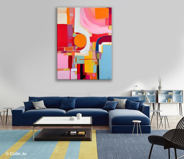 Simple Modern Wall Art, Oversized Contemporary Canvas Art, Original Abstract Paintings, Extra Large Acrylic Painting for Living Room-artworkcanvas