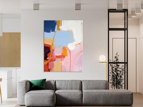 Contemporary Acrylic Painting on Canvas, Large Wall Art Painting for Bedroom, Original Canvas Art, Oversized Modern Abstract Wall Paintings-artworkcanvas