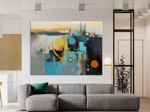 Extra Large Canvas Painting for Living Room, Original Acrylic Wall Art, Oversized Contemporary Acrylic Paintings, Abstract Canvas Paintings-artworkcanvas