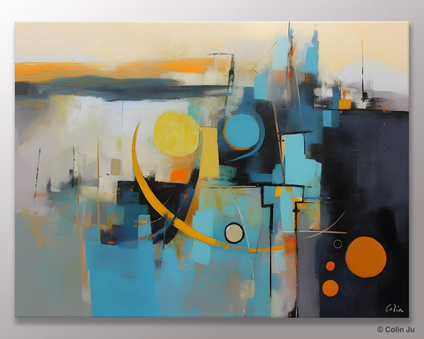 Extra Large Canvas Painting for Living Room, Original Acrylic Wall Art, Oversized Contemporary Acrylic Paintings, Abstract Canvas Paintings-artworkcanvas