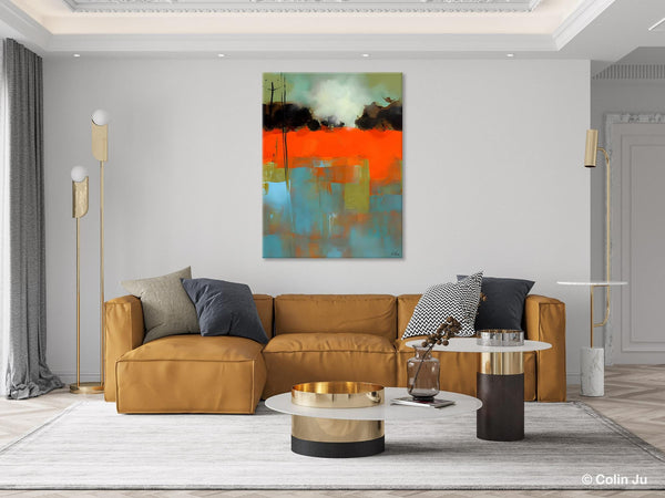 Landscape Canvas Art, Simple Modern Wall Art, Contemporary Acrylic Paintings, Original Abstract Paintings, Large Canvas Painting for Bedroom-artworkcanvas