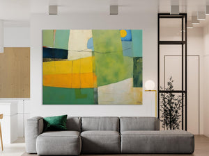 Original Canvas Artwork, Large Wall Art Painting for Dining Room, Contemporary Acrylic Painting on Canvas, Modern Abstract Wall Paintings-artworkcanvas