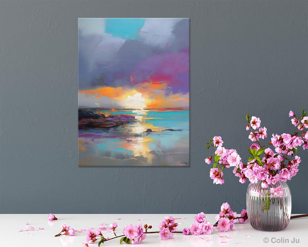 Landscape Paintings for Living Room, Extra Large Modern Wall Art Paintings, Acrylic Painting on Canvas, Original Landscape Abstract Painting-artworkcanvas