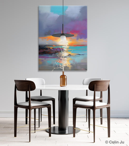 Landscape Paintings for Living Room, Extra Large Modern Wall Art Paintings, Acrylic Painting on Canvas, Original Landscape Abstract Painting-artworkcanvas