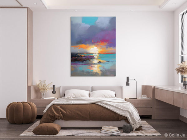Landscape Paintings for Living Room, Extra Large Modern Wall Art Paintings, Acrylic Painting on Canvas, Original Landscape Abstract Painting-artworkcanvas