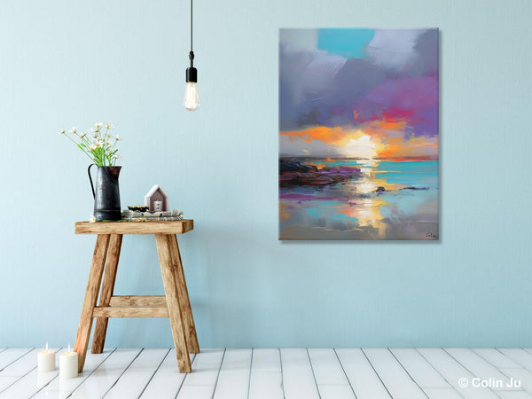 Landscape Paintings for Living Room, Extra Large Modern Wall Art Paintings, Acrylic Painting on Canvas, Original Landscape Abstract Painting-artworkcanvas