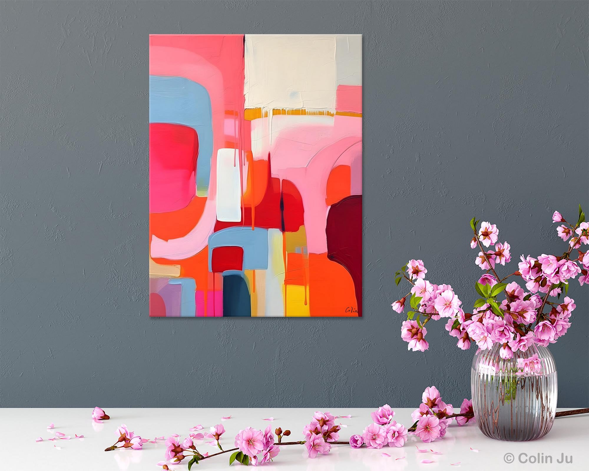 Contemporary Acrylic Painting on Canvas, Simple Abstract Art, Large Painting for Dining Room, Original Canvas Artwork, Wall Art Paintings-artworkcanvas