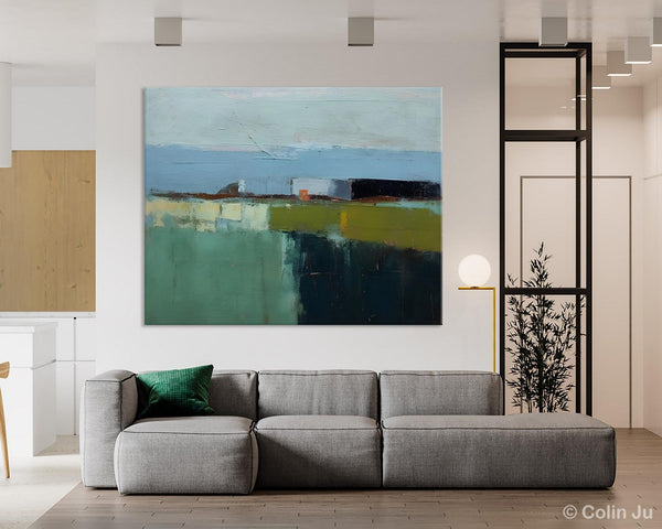 Landscape Acrylic Paintings, Landscape Abstract Painting, Modern Wall Art for Living Room, Original Abstract Art, Acrylic Painting on Canvas-artworkcanvas
