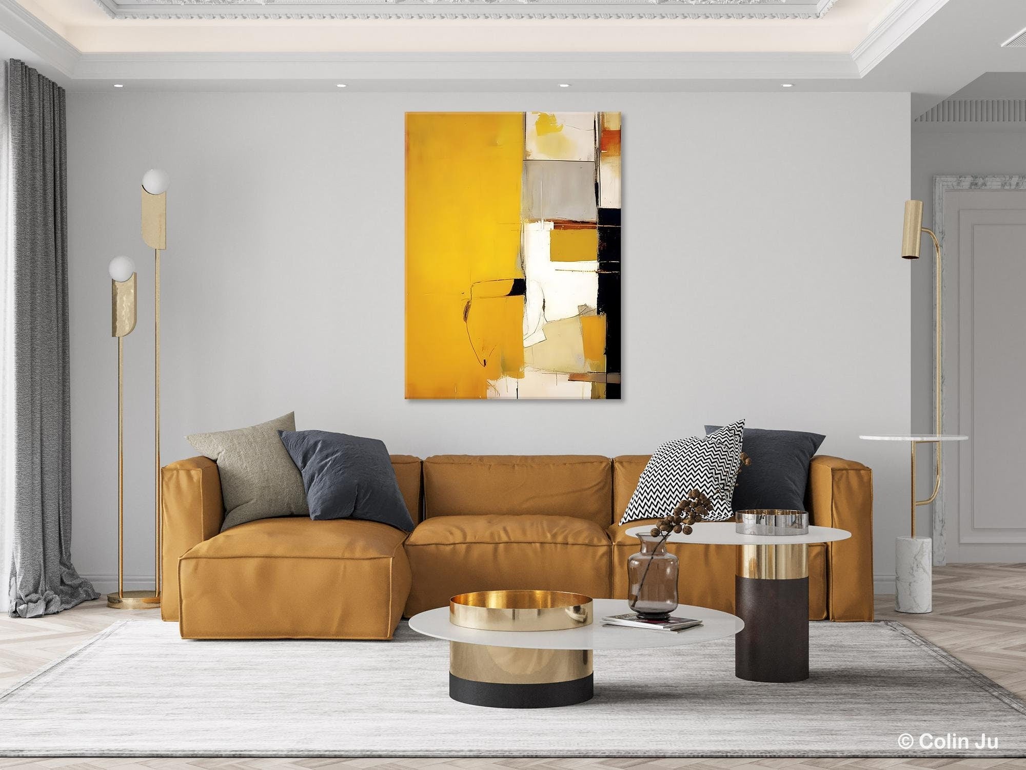 Original Canvas Artwork, Large Wall Art Painting for Dining Room, Oversized Abstract Art Paintings, Contemporary Acrylic Painting on Canvas-artworkcanvas