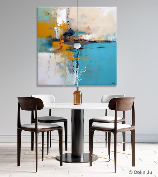 Large Abstract Art for Bedroom, Modern Canvas Paintings, Original Abstract Wall Art, Geometric Modern Acrylic Art, Contemporary Canvas Art-artworkcanvas