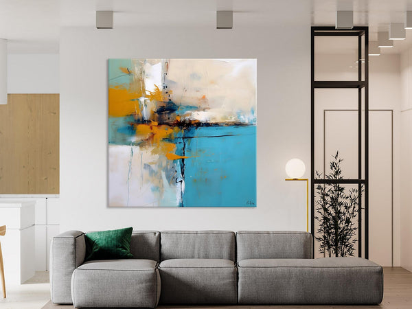 Large Abstract Art for Bedroom, Modern Canvas Paintings, Original Abstract Wall Art, Geometric Modern Acrylic Art, Contemporary Canvas Art-artworkcanvas