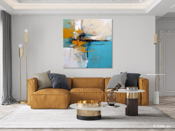 Large Abstract Art for Bedroom, Modern Canvas Paintings, Original Abstract Wall Art, Geometric Modern Acrylic Art, Contemporary Canvas Art-artworkcanvas