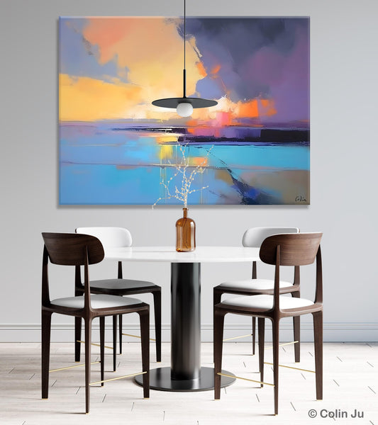 Extra Large Modern Wall Art Paintings, Acrylic Painting on Canvas, Landscape Paintings for Living Room, Original Landscape Abstract Painting-artworkcanvas
