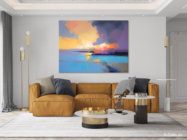 Extra Large Modern Wall Art Paintings, Acrylic Painting on Canvas, Landscape Paintings for Living Room, Original Landscape Abstract Painting-artworkcanvas