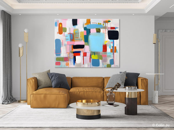 Original Abstract Art, Hand Painted Canvas Art, Modern Wall Art Ideas for Dining Room, Large Canvas Paintings, Contemporary Acrylic Painting-artworkcanvas