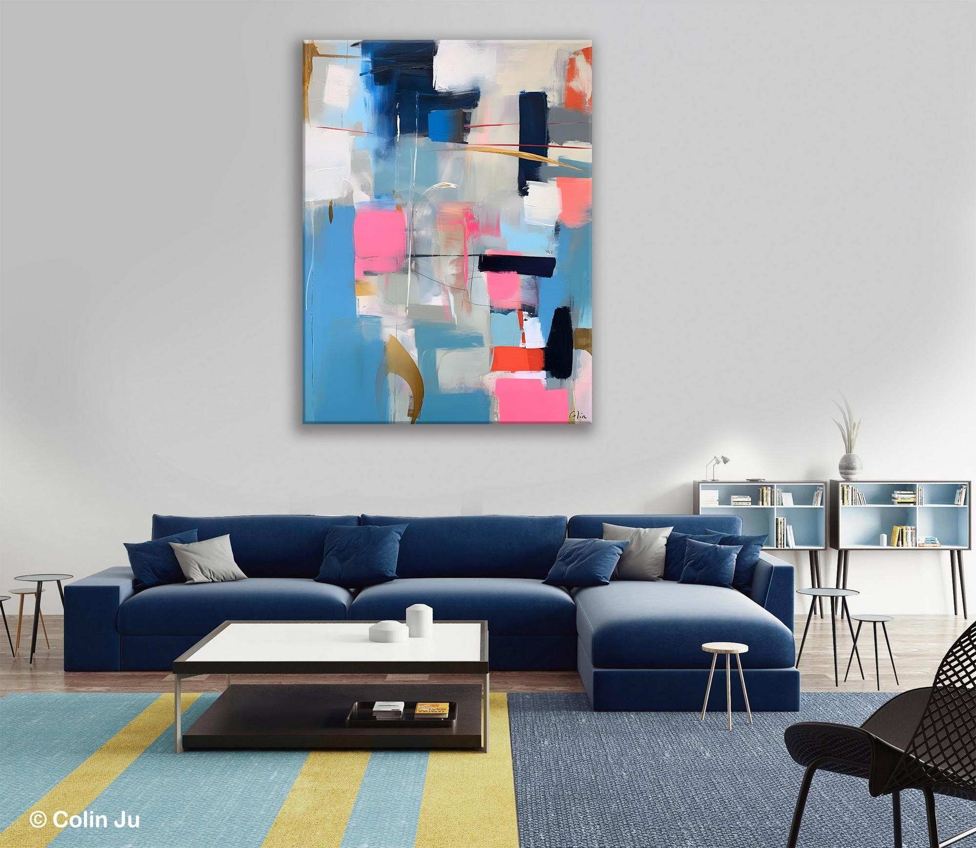 Modern Wall Art Paintings, Canvas Paintings for Bedroom, Contemporary Acrylic Painting on Canvas, Large Original Art, Buy Wall Art Online-artworkcanvas