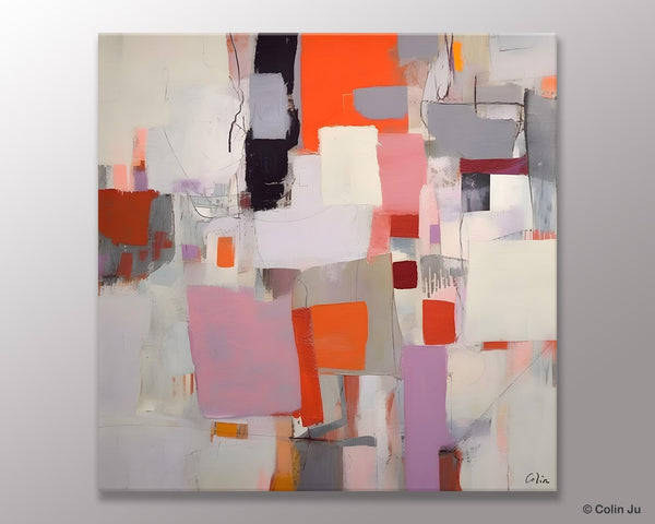 Modern Acrylic Artwork, Original Modern Paintings, Contemporary Canvas Art, Heavy Texture Canvas Art, Large Abstract Painting for Bedroom-artworkcanvas