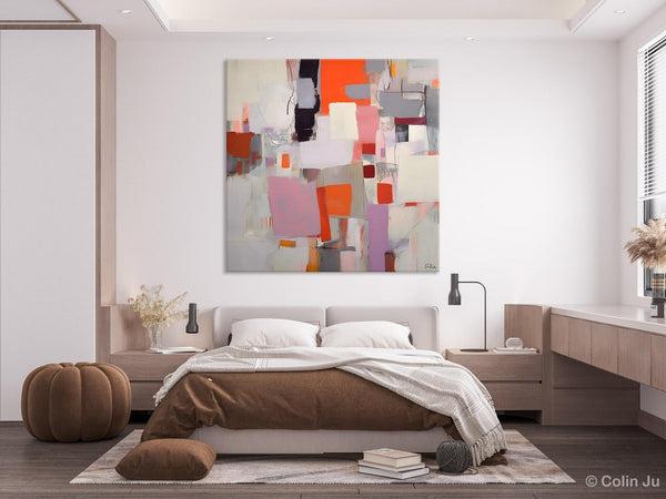 Modern Acrylic Artwork, Original Modern Paintings, Contemporary Canvas Art, Heavy Texture Canvas Art, Large Abstract Painting for Bedroom-artworkcanvas