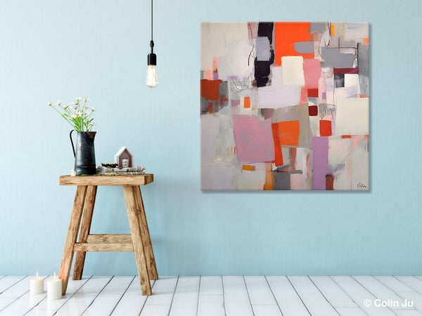 Modern Acrylic Artwork, Original Modern Paintings, Contemporary Canvas Art, Heavy Texture Canvas Art, Large Abstract Painting for Bedroom-artworkcanvas
