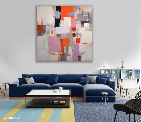Modern Acrylic Artwork, Original Modern Paintings, Contemporary Canvas Art, Heavy Texture Canvas Art, Large Abstract Painting for Bedroom-artworkcanvas
